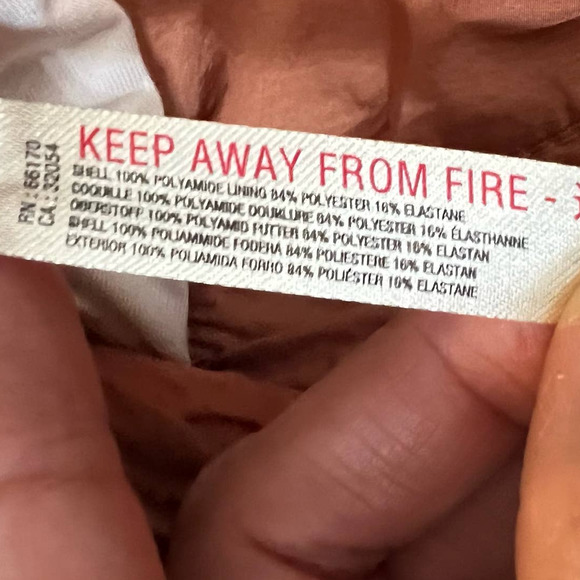 Free People The Way Home Orange Nylon High Waisted Shorts Size L - Picture 7 of 10